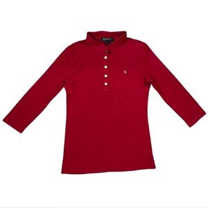 Lauren Ralph Lauren red polo long-sleeve shirt